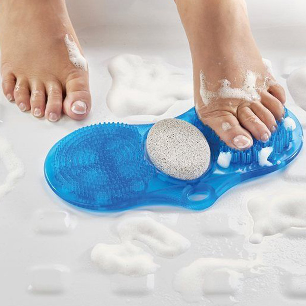 Brosse pour pieds avec pierre ponce