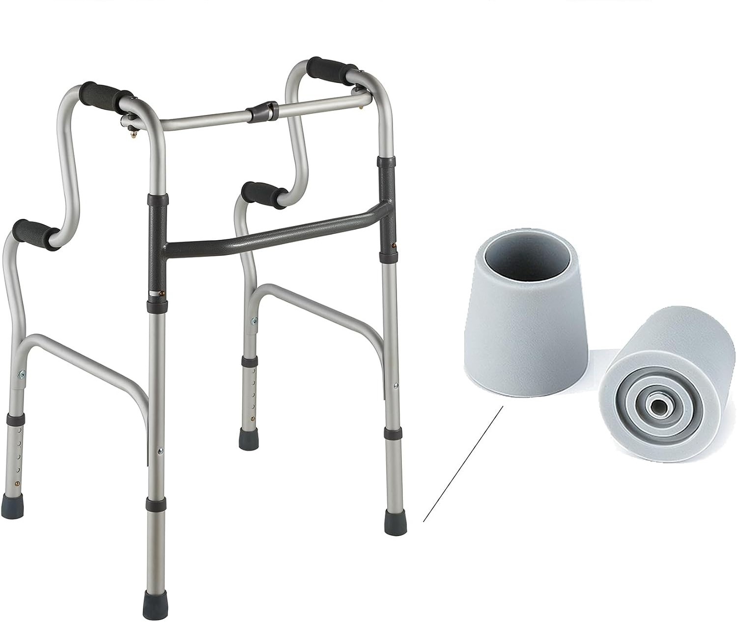 Support canne ou déambulateur –  Embout classique